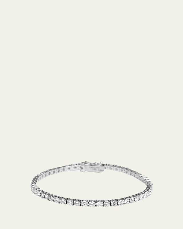 14K White Gold Lab Grown Diamond Tennis Bracelet, 7"L, 5.00tcw